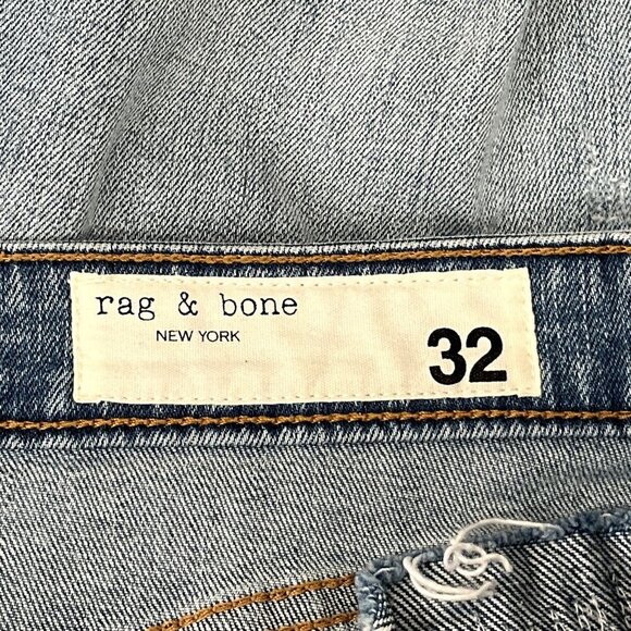 Rag & Bone Jeans Womans Size 32 Blue Light Wash Cate MidRise Shorty Skinny Denim - Picture 3 of 11